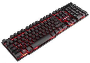 Light Up Wireless Keyboard Hxsj Glow Led Usb Backlit Wired Gaming Keyboard Ergonomic Design for