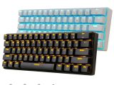 Light Up Wireless Keyboard New 61 Keys Rk61 Bluetooth Wireless White Led Backlit Ergonomic