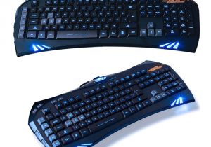Light Up Wireless Keyboard Sintop Gk35 Wired Blue Led Backlit Keyboard Illuminated Ergonomic