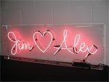 Light Up Word Signs Jim Heart Alex Custom Made Neon Sign Neon Sign Pinterest