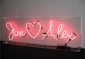 Light Up Word Signs Jim Heart Alex Custom Made Neon Sign Neon Sign Pinterest