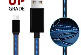 Lighted Charging Cable 1m Visible Flowing Led Light Up Charging Cable Micro Usb Cables for