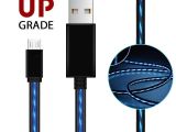 Lighted Charging Cable 1m Visible Flowing Led Light Up Charging Cable Micro Usb Cables for