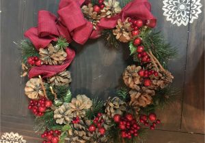 Lighted Christmas Garland Clearance Christmas Wreaths Outdoor Nice Pine Cone Wreath I Made today Winter