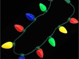 Lighted Christmas Necklace 10 Light Led Multi Color Holiday Big Bulb Flashing Necklace 702325