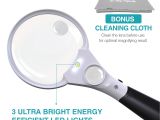 Lighted Magnifying Glass Walmart Magnipros 3 Ultra Bright Led Lights 3x 4 5x 25x Power Handheld