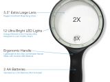 Lighted Magnifying Glass Walmart Magnipros 5 5 Jumbo Handheld Magnifying Glass with 12 Bright Led