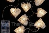 Lighted Paper Lanterns 10 White Heart Garland String Led Lights Battery Operated Wedding