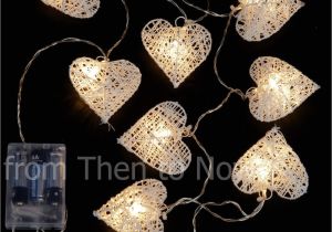 Lighted Paper Lanterns 10 White Heart Garland String Led Lights Battery Operated Wedding