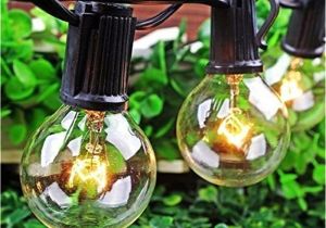 Lighted Paper Lanterns 25ft G40 Globe String Lights Fairy Bulb Light with 25 Clear Bulbs Ul