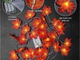Lighted Paper Lanterns Ourwarm Halloween Maple Leaves Garland Lighted Fall Garland 3m Long