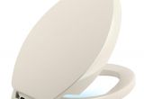Lighted toilet Seat Kohler Purefresh Elongated Closed Front toilet Seat In Biscuit K