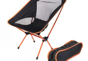 Lightweight Heavy Duty Beach Chairs Chair One Compact Folding Camp Chair Black orange Moon Chair In