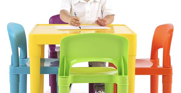 Little Tikes Bright N Bold Table and Chair Set Amazon Com tot Tutors Kids Plastic Table and 4 Chairs Set Vibrant