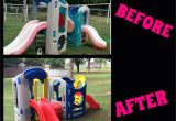 Little Tikes Bright N Bold Table and Chair Set Repaint Little Tikes Play Set before and after I Used Krylon Fusion
