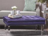 Living Room Ottoman Coffee Table Colonial Tufted Cushion New Velvet Ottoman