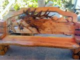 Log Benches for Sale Chainsaw Carved Wood Benches Elk Chainsaw Carving Around the