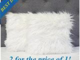 Long Distance Pillow Light Up for Sale Amazon Com Sweet Home Collection 2pk Mongolian Long Hair Decorative