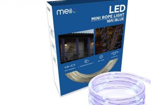 Low Voltage Rope Lighting Meilo 16 Ft 80 Led Blue Mini Rope Light Ml11 Mrl16 Bl the Home Depot