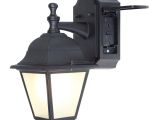Lowes Led Security Lights Shop Portfolio Gfci 11 81 In H Black Outdoor Wall Light at Lowes Com