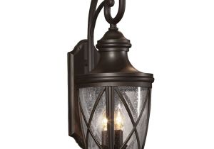 Lowes Outdoor Hanging Lamps Shop Allen Roth Castine 23 75 In H Rubbed Bronze Outdoor Wall