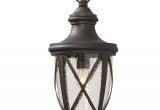 Lowes Outdoor Hanging Lamps Shop Allen Roth Castine Rubbed Bronze Traditional Seeded Glass