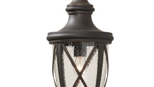 Lowes Outdoor Hanging Lamps Shop Allen Roth Castine Rubbed Bronze Traditional Seeded Glass