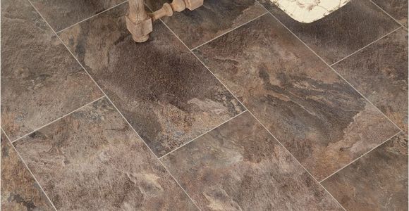 Lowes Stick Down Flooring Stainmastera 12 In X 24 In Groutable Harbor Slate Brown Peel and