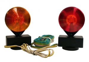 Magnetic towing Lights Blazer International 2 Sided Amber Red Magnetic towing Light Kit