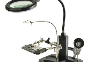 Magnifying Work Light 2 5x 4x Third Hand Desk Magnifier Lamp soldering Illuminated