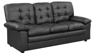Mainstays Buchannan sofa Black Faux Leather Mainstays Buchannan sofa Black Faux Leather Walmart Com