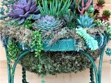Making Garden Art From Old Dishes Set A Place In the Garden for A Succulent Chair Planter Pinterest