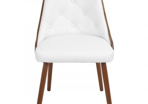 Marquee Mid Century Modern White Accent Chair Gianna Mid Century Modern Dining Accent Chair In Walnut