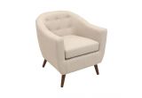 Marquee Mid Century Modern White Accent Chair Rockwell Mid Century Modern Accent Chair In Cream by