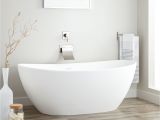 Matte White Freestanding Bathtub 65" Lacota Resin Freestanding Tub Matte Finish Bathroom