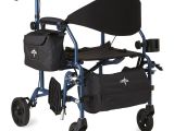 Medline Transport Chair Walmart Medline Combination Rollator Transport Wheelchair Blue Walmart Com