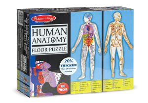 Melissa and Doug Floor Puzzles 100 Piece Amazon Com Melissa Doug Human Anatomy 2 Sided Jumbo Jigsaw Floor