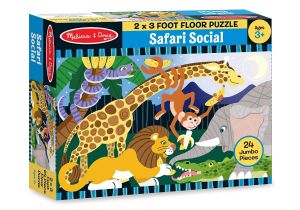 Melissa and Doug Floor Puzzles 100 Piece Amazon Com Melissa Doug Safari social Jumbo Jigsaw Floor Puzzle
