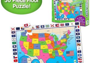 Melissa and Doug Floor Puzzles Amazon Com the Learning Journey Jumbo Floor Puzzles Usa Map