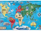 Melissa and Doug Floor Puzzles Canada Melissa Doug World Map Jumbo Jigsaw Floor Puzzle 33 Pcs 2 X 3