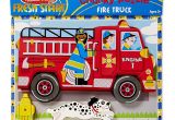 Melissa and Doug Floor Puzzles Fire Truck Amazon Com Melissa Doug Fire Truck Wooden Chunky Puzzle 18 Pcs