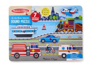 Melissa and Doug Floor Puzzles Fire Truck Melissa Doug Wooden 7 Piece On the Move Vehicles sound Puzzle