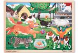Melissa and Doug Floor Puzzles Pets Wooden Jigsaw Puzzle 24 Pieces Best toys for 3 Year Olds