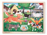 Melissa and Doug Floor Puzzles Pets Wooden Jigsaw Puzzle 24 Pieces Best toys for 3 Year Olds