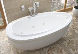 Menards Acrylic Bathtubs Stream 38" X 71" Freestanding Whirlpool Jetted Bathtub at
