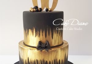 Mens 65th Birthday Decorations Black and Gold Cake for A Man S 60th Birthday Adult Birthday