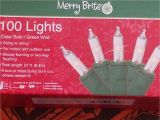 Merry Brite Lights Merry Brite 100 Lights Clear Bulb Green Wire Christmas Lights New