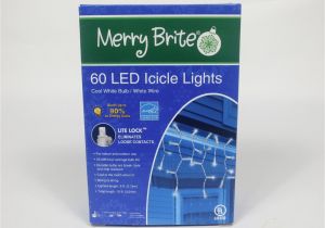 Merry Brite Lights Merry Brite 60 Count Led Icicle White Lights 9 Feet Lighted Indoor
