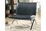 Metal and Leather Accent Chair Leather Look Chrome Metal Modern Accent Chair