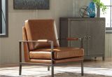 Metal and Leather Accent Chair Signature Design by ashley Peacemaker Dark Bronze Finish